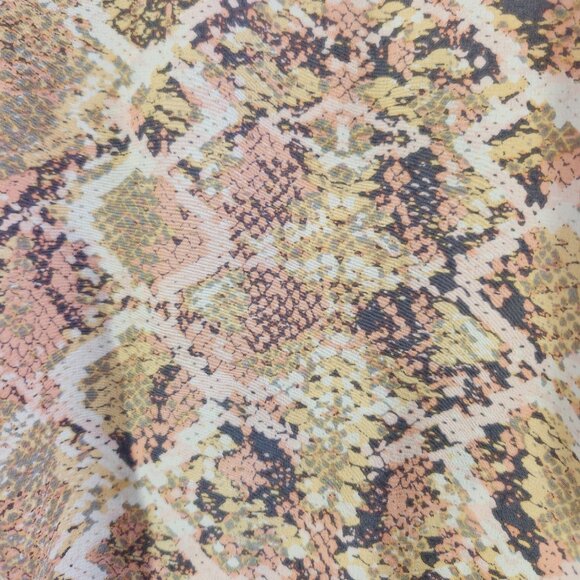 Anthropologie fynn & rose Pink Snakeskin Print Small Silk Top - Picture 2 of 5